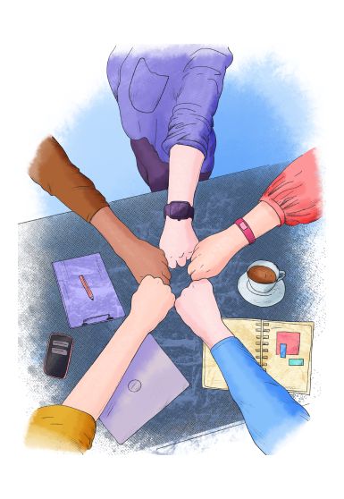 Equipo de FuegoJuego trabajando